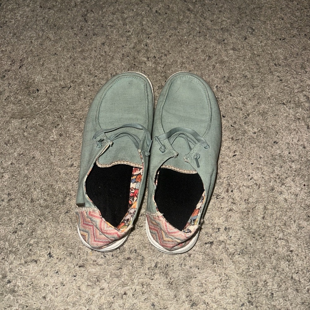 Hey Dude Women's Loafers in mint green